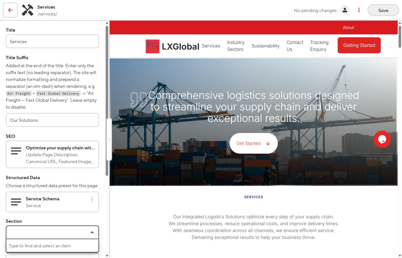The three-dot menu with the Remove option for a content block